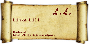 Linka Lili névjegykártya
