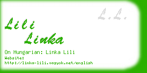 lili linka business card